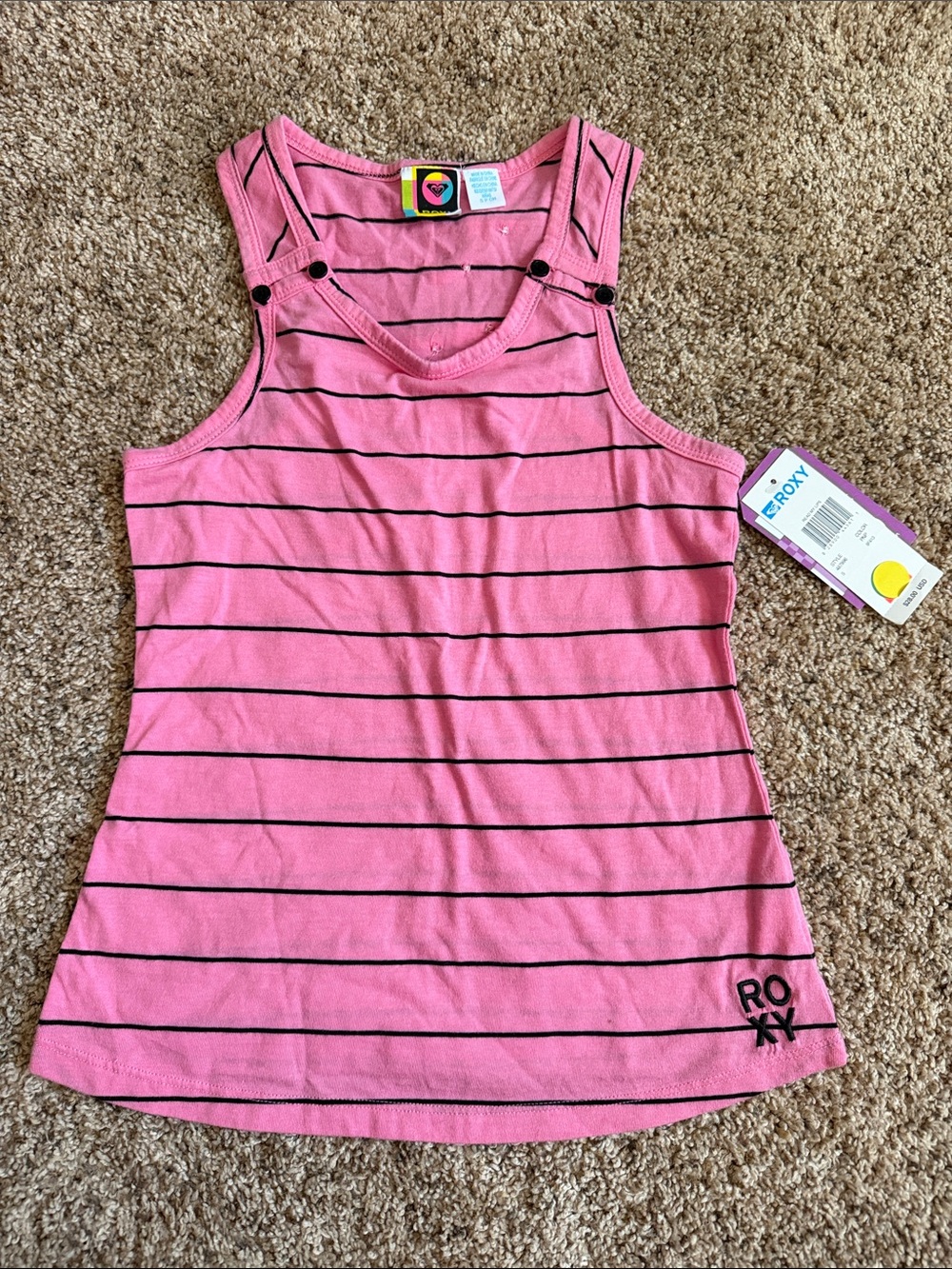 Roxy Pink Striped Tank